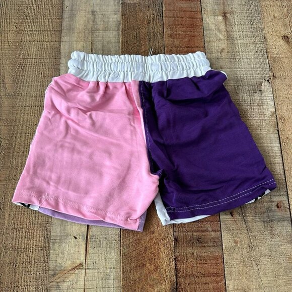 Black Pharaoh Womens Sweat suite set short sleeve top short joggers pink purple - Picture 12 of 16